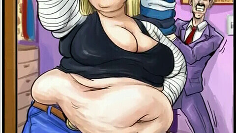 Mina obesa, gordo, androide 18