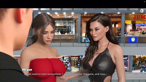 Roman visuel animé pour adultes mettant en vedette Alita4k dans un jeu sur le thème de la famille avec de grosses fesses et de gros seins