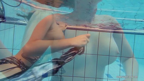 Underwater pool, swim, naked underwater