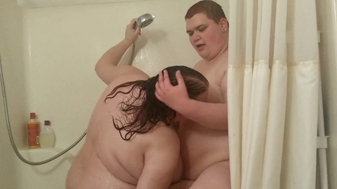 Sex bbw, plump, chubby shower