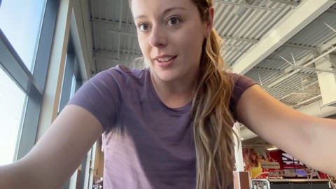 Thru, gym workout, female masturbation