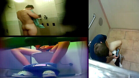 Gym gay, caught spying, boy fun public urinal