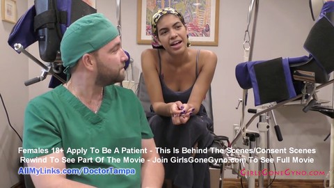 Maya Farrell's first gynecology exam by Dr. Tampa caught on hidden camera