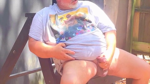 Old man big balls, grandpa, solo