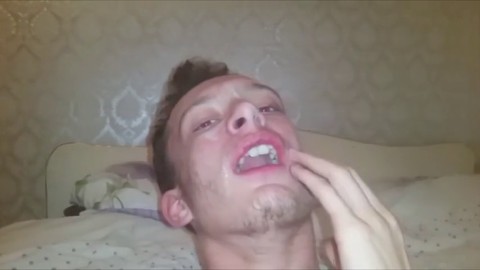 Facial compilation, self cum, big cock facial