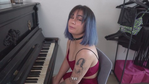 She prefers a cock over a piano any day.